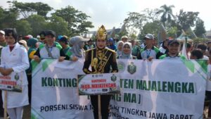 Kontingen Porseni Madrasah Kabupaten Majalengka Ikuti Pembukaan Porseni Tingkat Jawa Barat