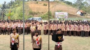Muhammad Fadli Sukses Bacakan Dasa Darma pada Pembukaan Perkemahan Ekstrakurikuler dihadapan Kemenag Majalengka