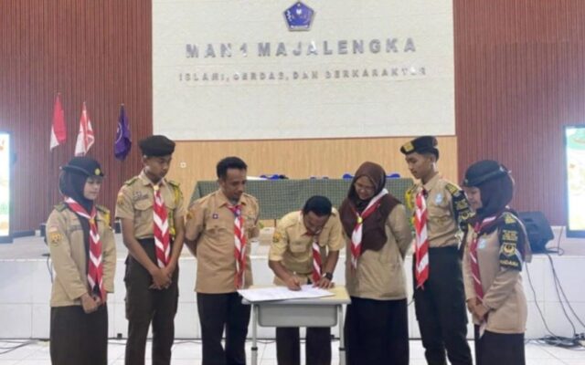 Regenerasi Kepemimpinan Pramuka, MAN 1 Majalengka Gelar Musyawarah Ambalan dan Sertijab