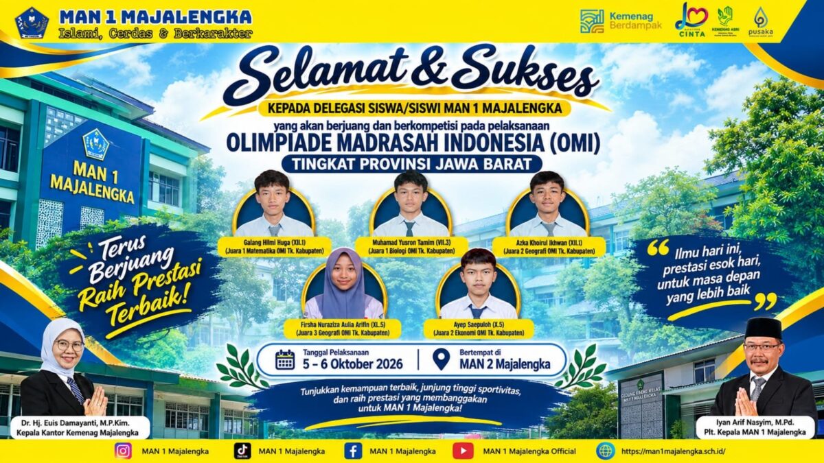 Siswa Terbaik MAN 1 Majalengka Siap Bawa Pulang Gelar Olimpiade Madrasah Jawa Barat