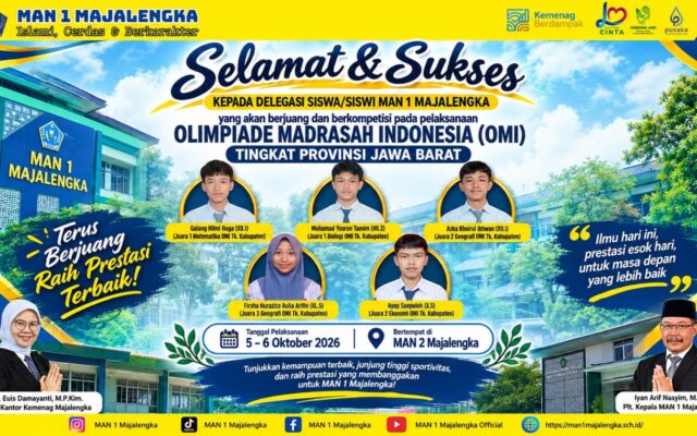 Siswa Terbaik MAN 1 Majalengka Siap Bawa Pulang Gelar Olimpiade Madrasah Jawa Barat