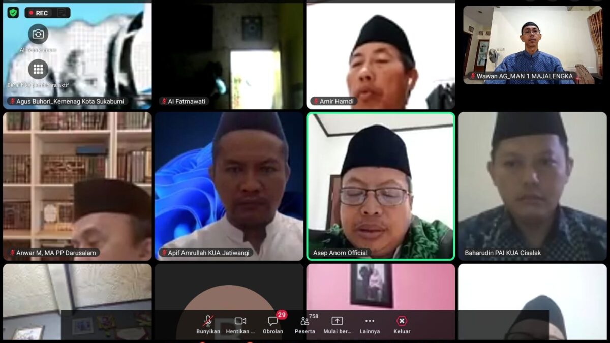 Awali Jumat Pagi dengan Keberkahan, ASN Kemenag Jabar Gelar Tadarus dan Pembelajaran Bahasa Arab Virtual